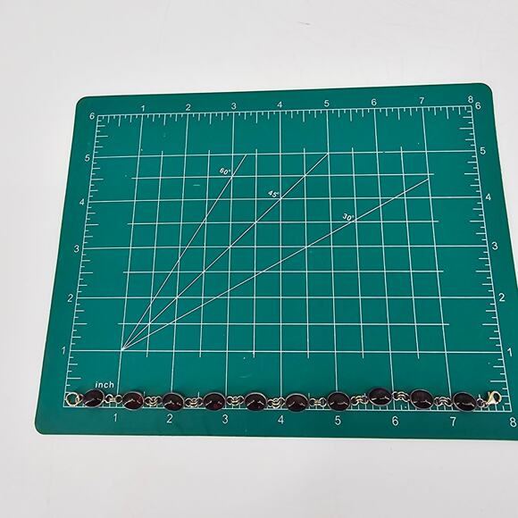 Baltic Cognac Amber Link Tennis Bracelet Silver 8" Not Stamped Boho Bohemian - Picture 3 of 4